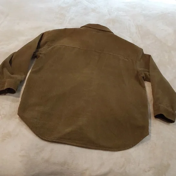 Kensie Jeans Green Button Down Corduroy Over Shirt Jacket Mens Size L - Picture 10 of 13